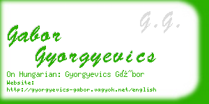 gabor gyorgyevics business card